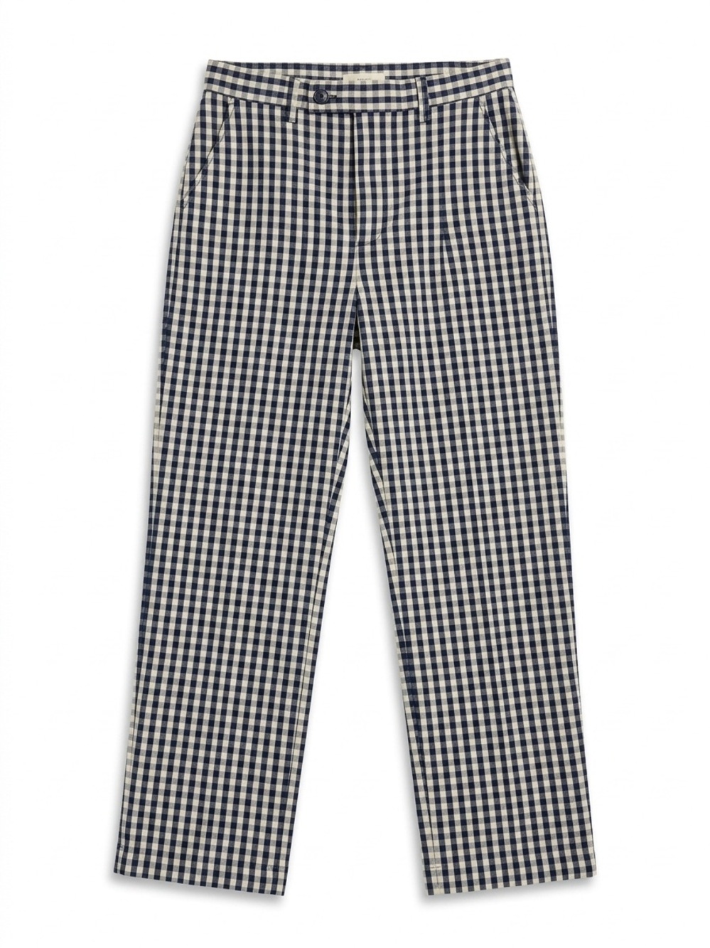 Levi's Black and White Gingham Straight-Leg Pants